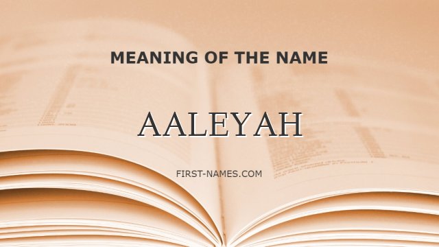 AALEYAH