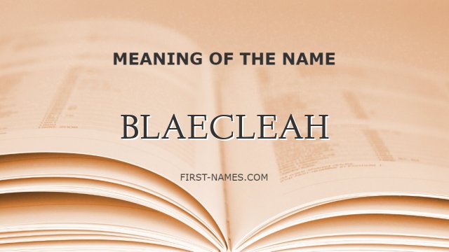 BLAECLEAH