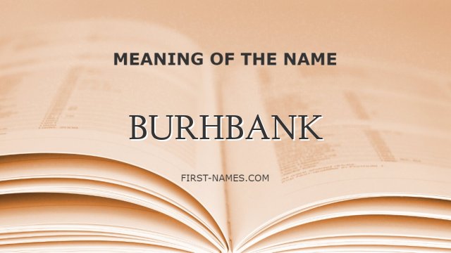 BURHBANK