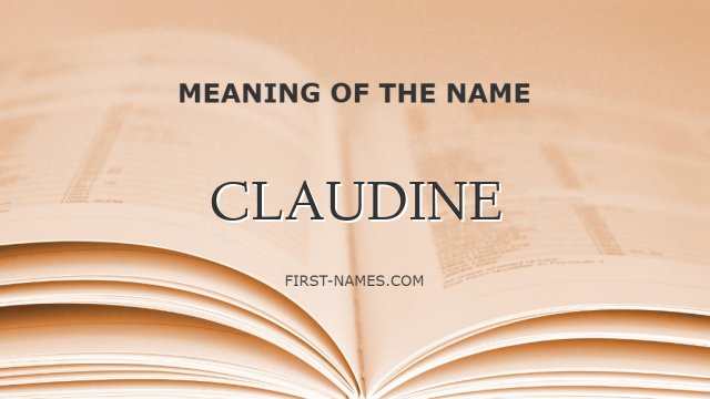 CLAUDINE