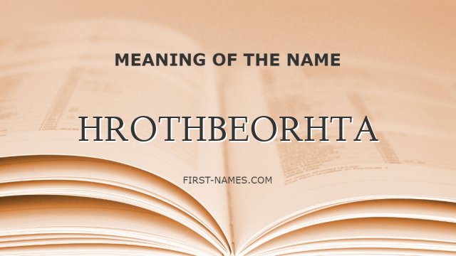HROTHBEORHTA