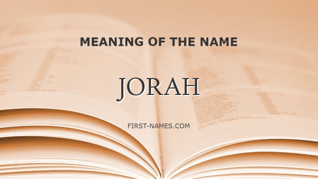 JORAH