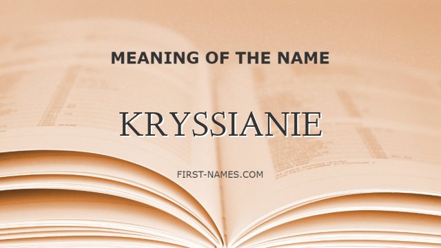 KRYSSIANIE