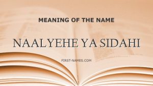 NAALYEHE YA SIDAHI