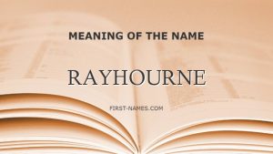 RAYHOURNE
